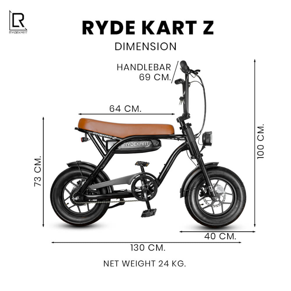 จักรยานไฟฟ้า RYDEKART - รุ่น RYDE KART Z สี RETRO BROWN_7